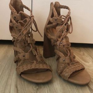 Size 7 neutral brown heels